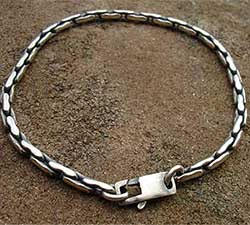 Stylish Silver Chain Mens Bracelet UK