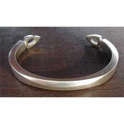 Mens Bracelet | Arrow Tip Silver Cuff | UK Made!