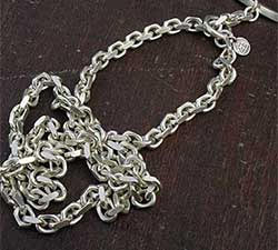 Medium Weight Filed Trace Chain Mens Necklace UK