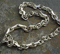 Heavy Filed Trace Chain Mens Necklace UK