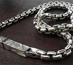 Heavy Solid Silver Chain Mens Necklace UK