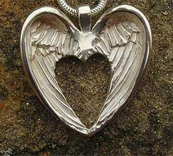 Angels Wings Silver Necklace UK